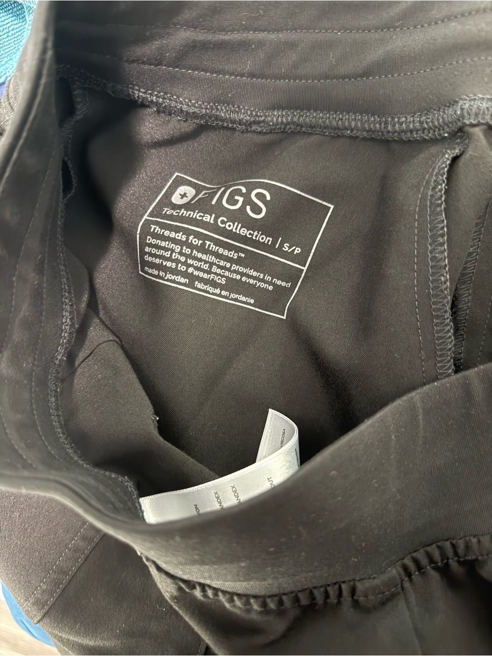 FIGS Black Technical Collection Scrub Pants